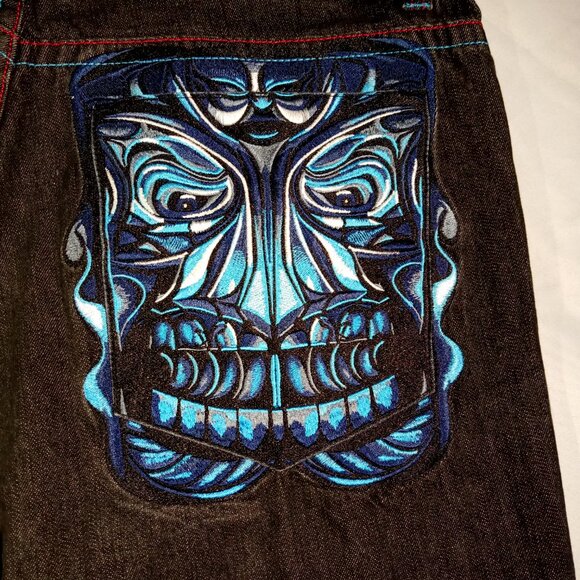 COOGI Shorts Men's 42  Monsters & Dragons  Embroidered  Y2K  Baggy  Hip Hop EXC - Picture 3 of 12